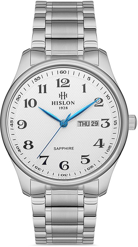 Hislon CL113S-01SS Takvimli 42 mm Çelik Kordon Analog Kol Saati
