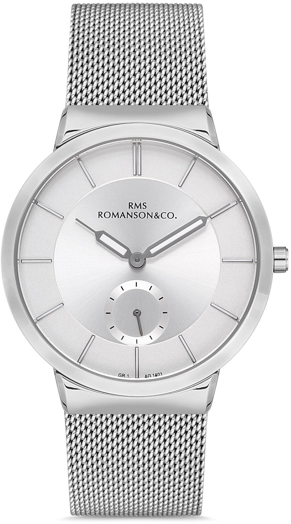 Romanson GR.1.AG1401.01 40 mm Gri Hasır Kordon Analog Kol Saati