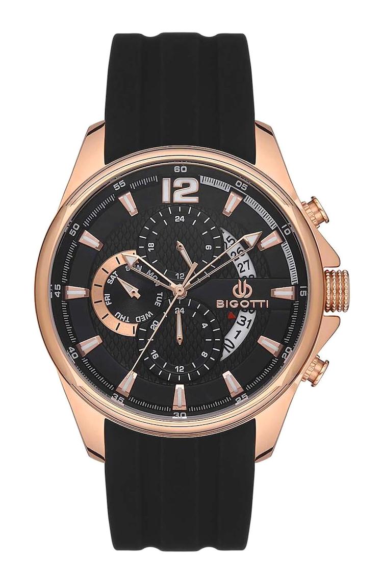 Bigotti BG.1.10402.3 Takvimli 45 mm Siyah Silikon Kordon Analog Erkek Kol Saati