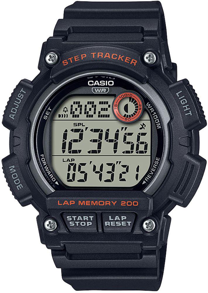 Casio WS-2100H-1AVDF Takvimli Siyah Silikon Kordon Dijital Erkek Kol Saati