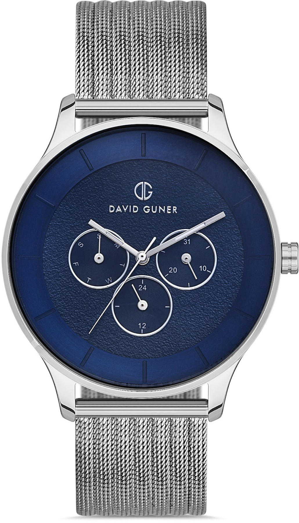 David Guner DG-8246GC-A3 Takvimli 42 mm Metal Kordon Analog Kol Saati