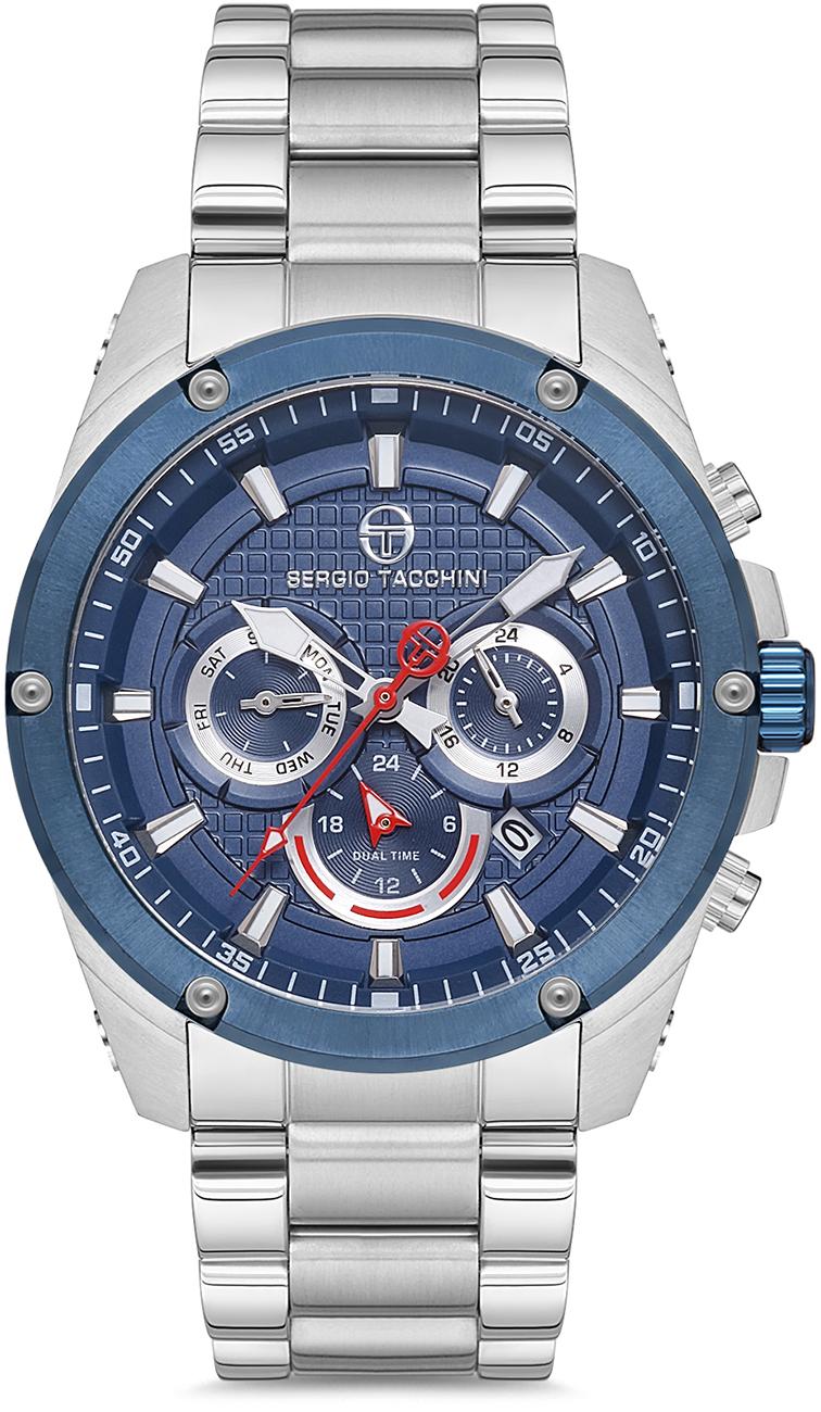 Sergio Tacchini ST.1.10133.3 Takvimli 44 mm Çelik Kordon Analog Kol Saati