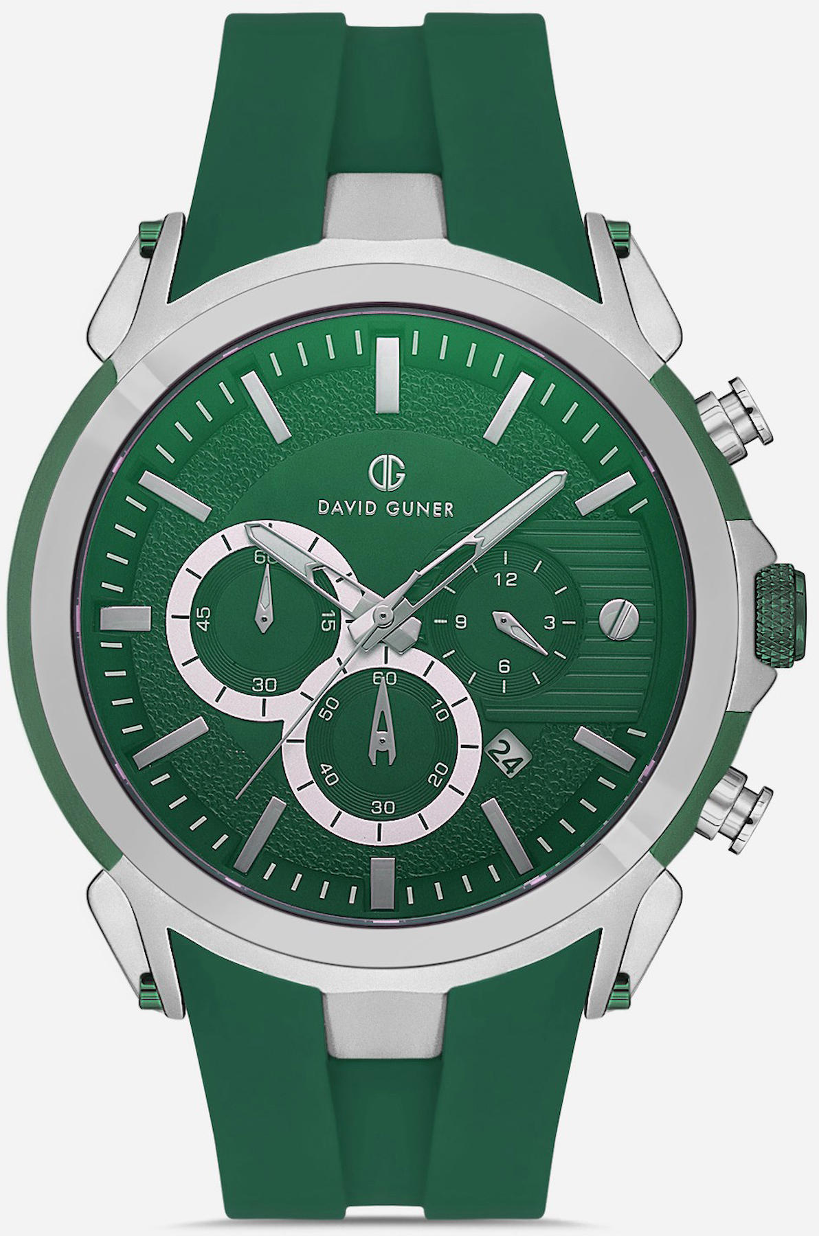 David Guner DG-8655GD-A10 Takvimli 42 mm Yeşil Metal Kordon Analog Kol Saati