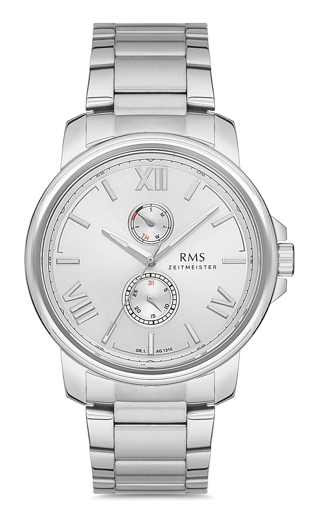 Romanson GR.1.AG1315.05 Takvimli 43 mm Çelik Kordon Analog Erkek Kol Saati