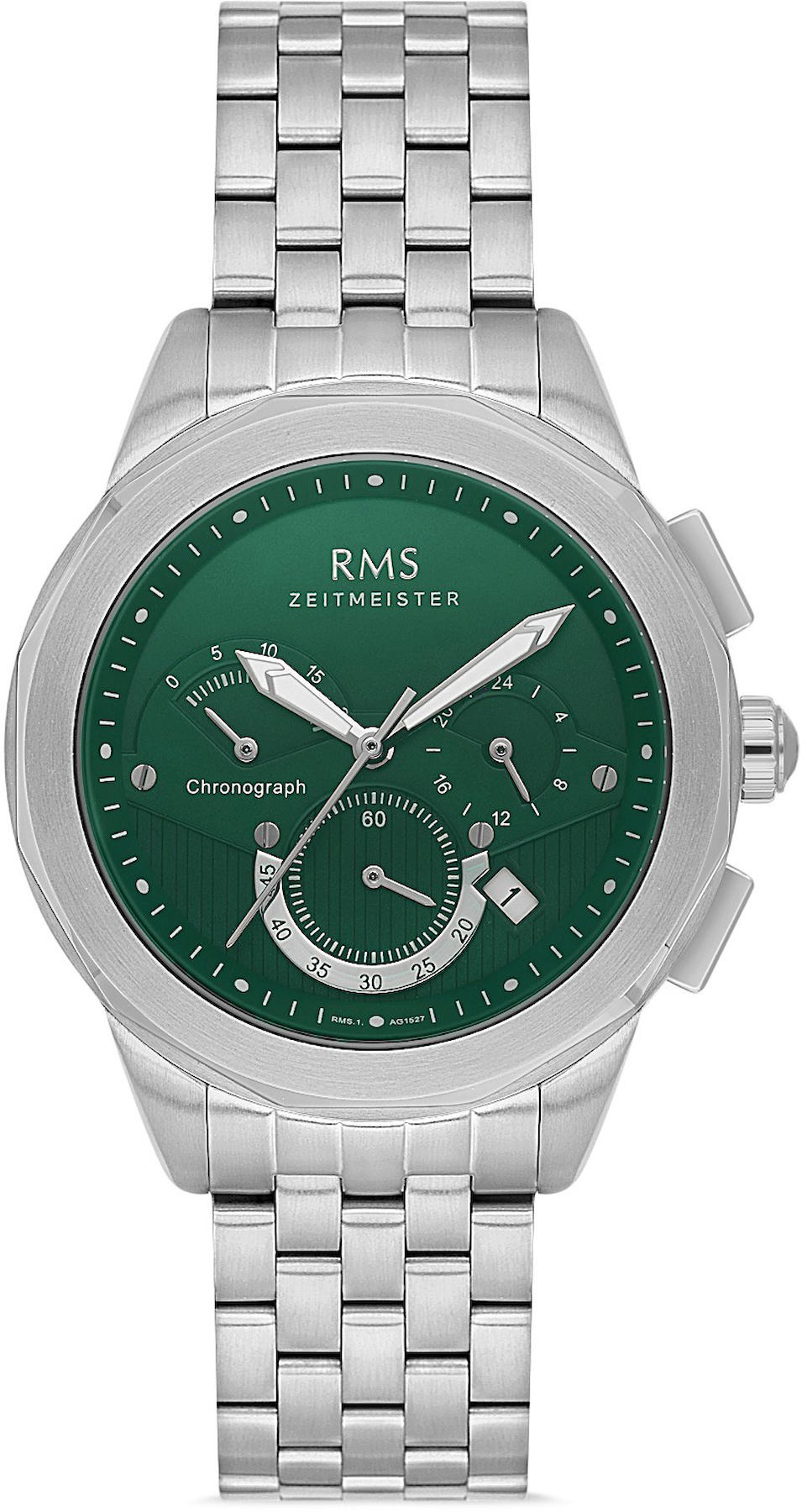 Romanson RMS.1.AG1527.04 Takvimli 42 mm Çelik Kordon Analog Kol Saati