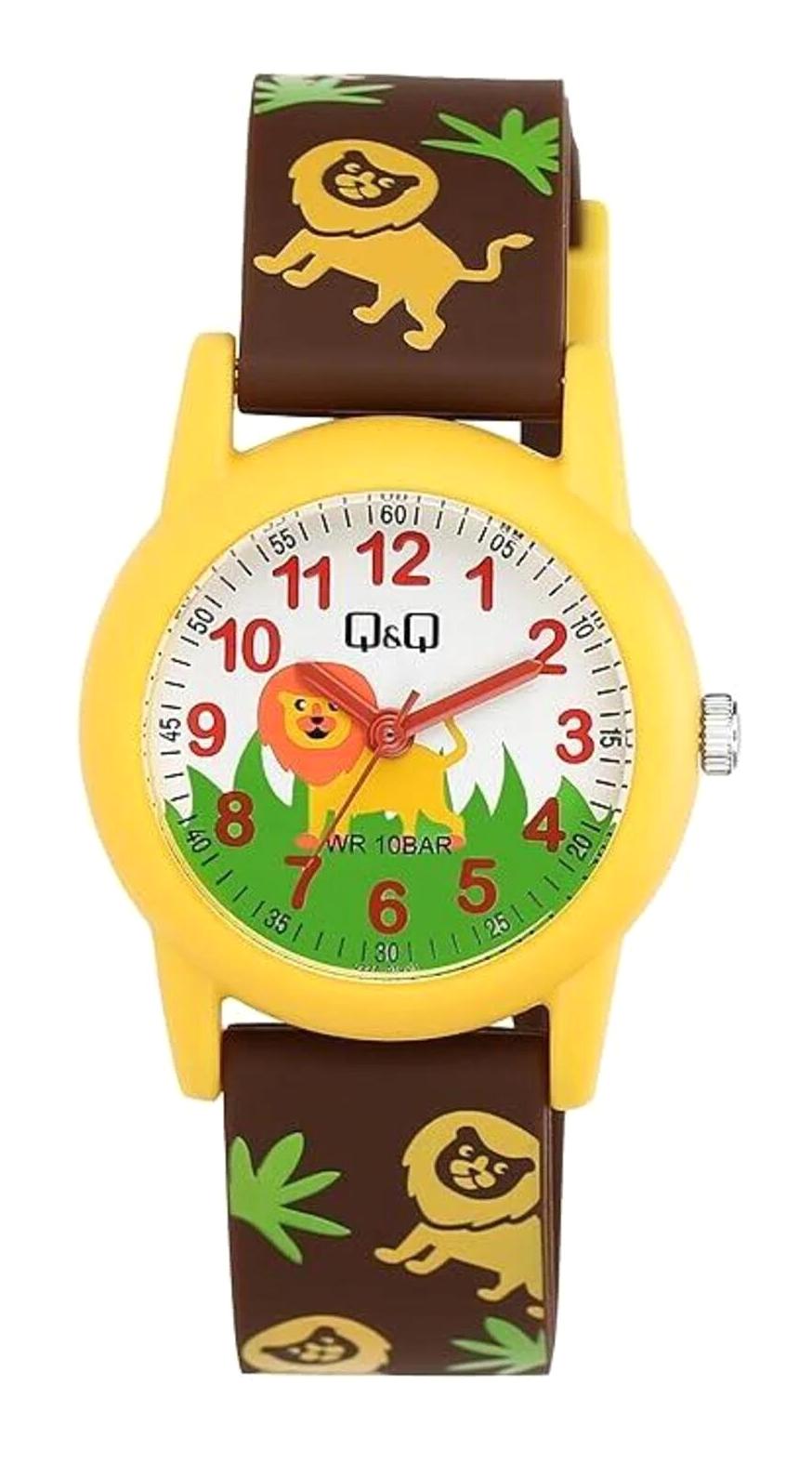 Q&Q V22A019VY 30 mm Çok Renkli Silikon Kordon Analog Kol Saati