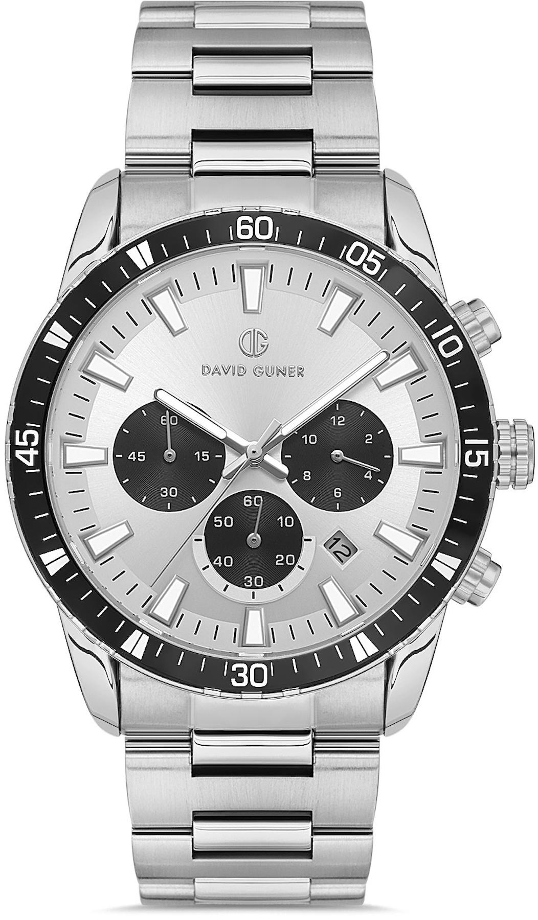 David Guner DG-8529GA-A1 Takvimli 42 mm Çelik Kordon Analog Kol Saati