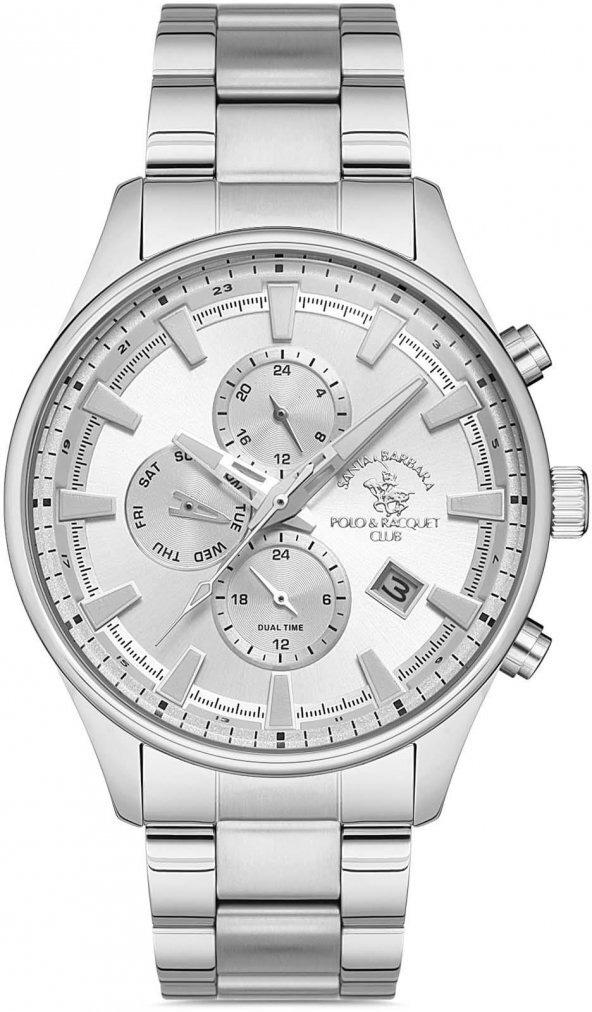 Santa Barbara Polo & Racquet Club SB.1.10234.1 Takvimli 42 mm Çelik Kordon Analog Kol Saati