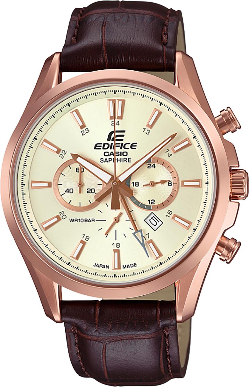 Casio EFB-504JGL-7A Takvimli 41.6 mm Kahverengi Deri Kordon Analog Kol Saati