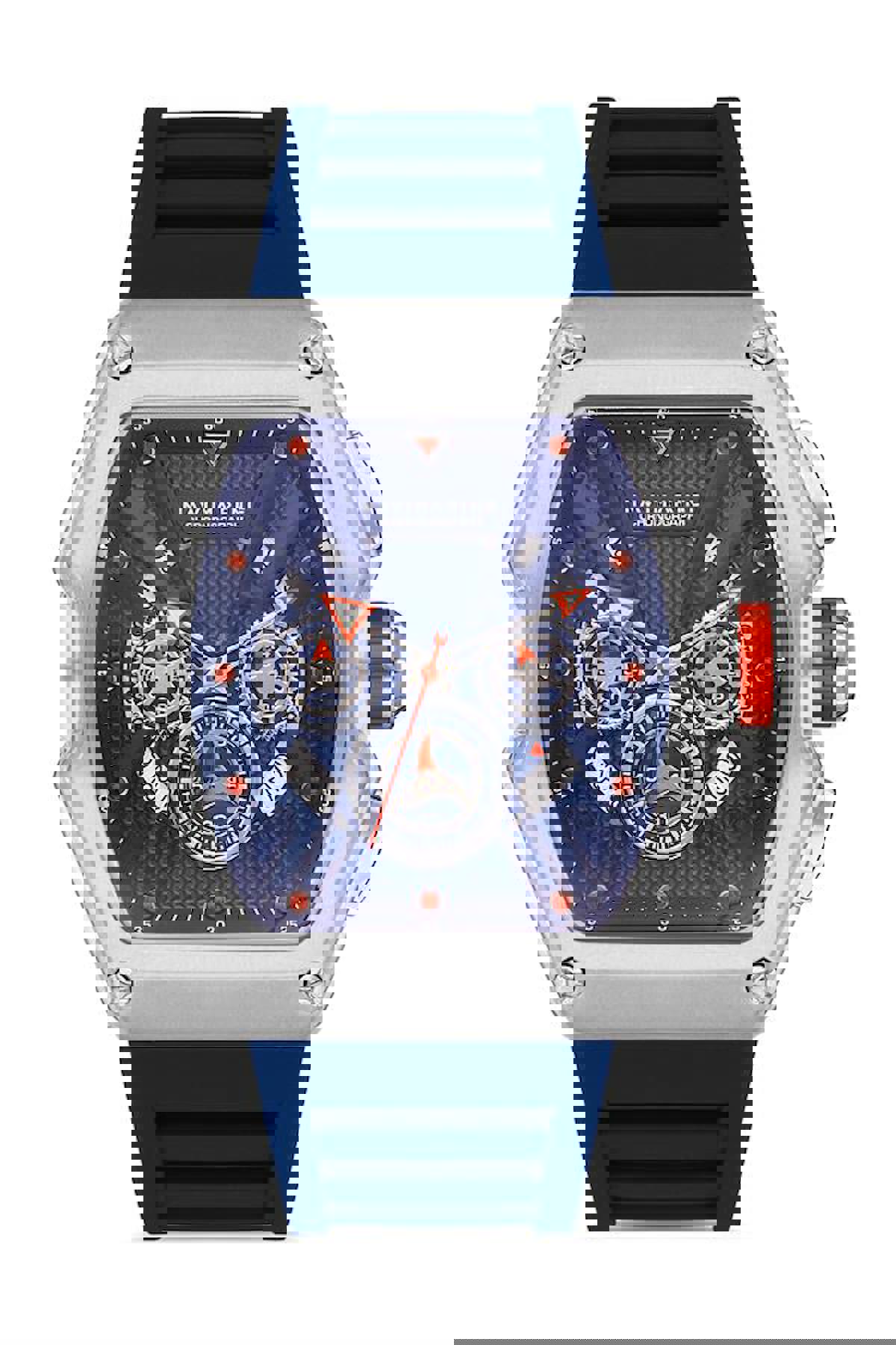 Navimarine NT0015-2 Takvimli 47 mm Lacivert Silikon Kordon Analog Erkek Kol Saati