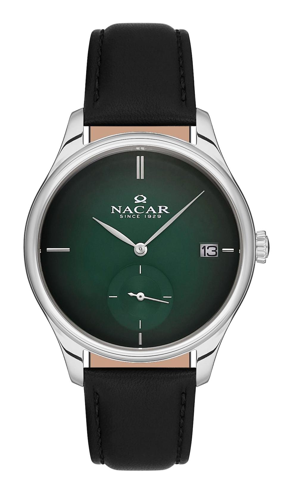 Nacar 35299354ANL1 Takvimli 44 mm Siyah Çelik Kordon Analog Kol Saati