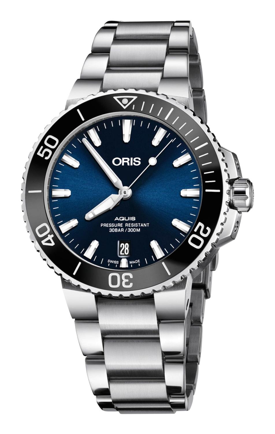 Oris Aquis Date Takvimli Çelik Kordon Analog Kol Saati