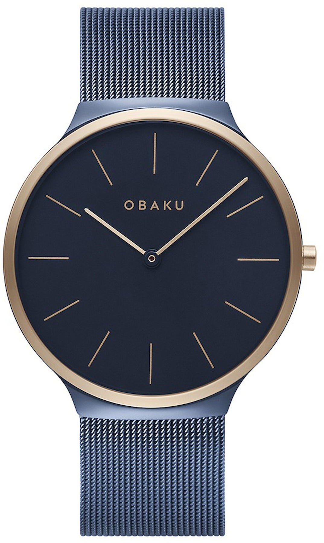 Obaku Denmark V240GXSLML 40 mm Lacivert Çelik Kordon Analog Kol Saati