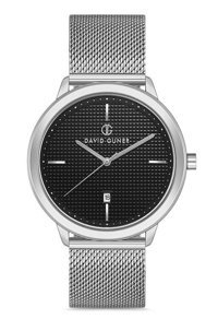 David Guner DG-8201GC-A2 Takvimli 42 mm Çelik Kordon Analog Kol Saati