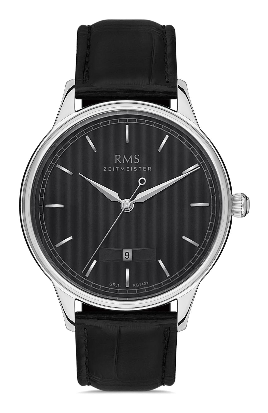 Romanson GR.1.AG1431.06 Takvimli 43 mm Siyah Deri Kordon Analog Erkek Kol Saati