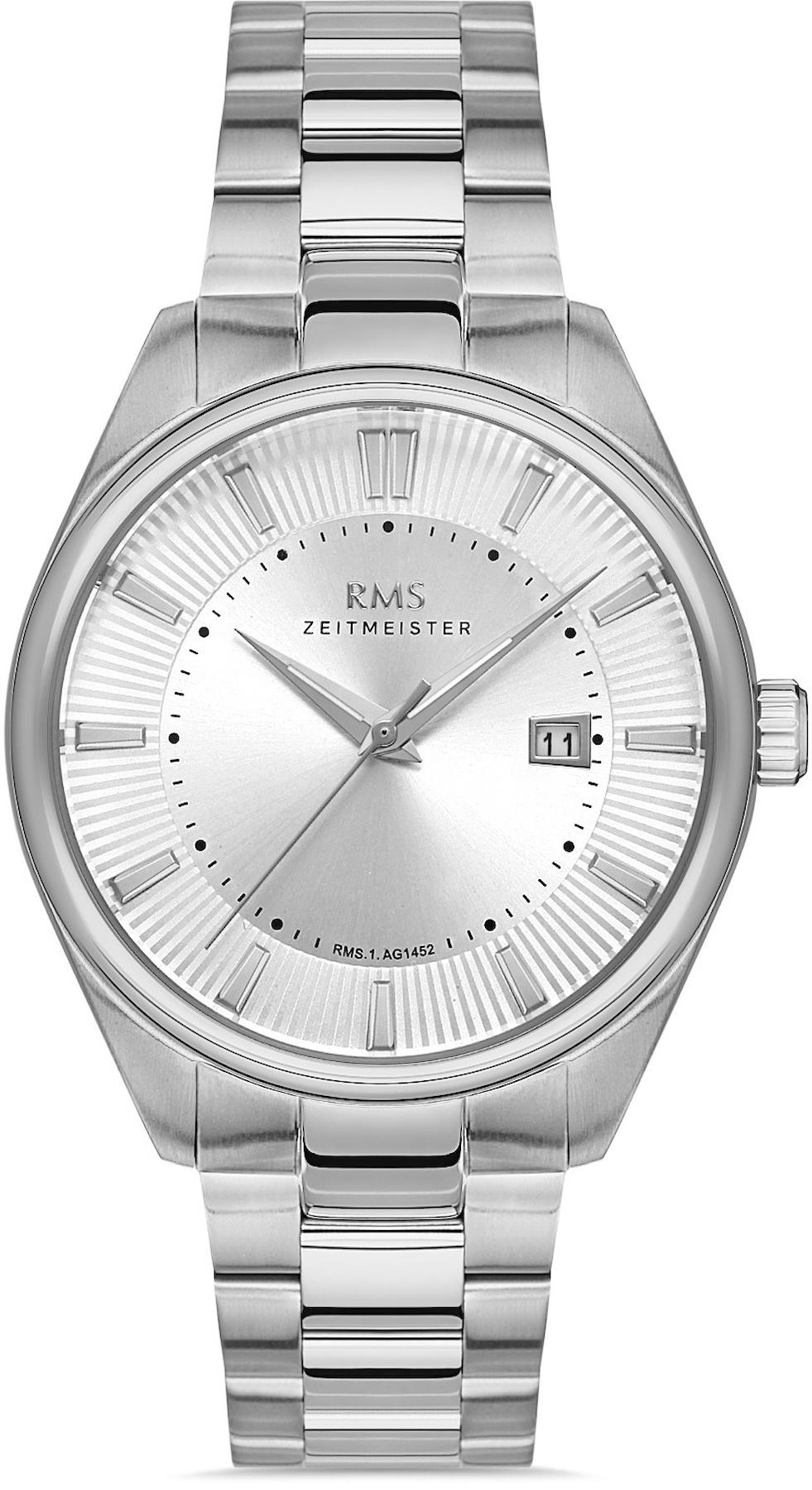 Romanson GR.1.AG1452.01 Takvimli 42 mm Çelik Kordon Analog Kol Saati