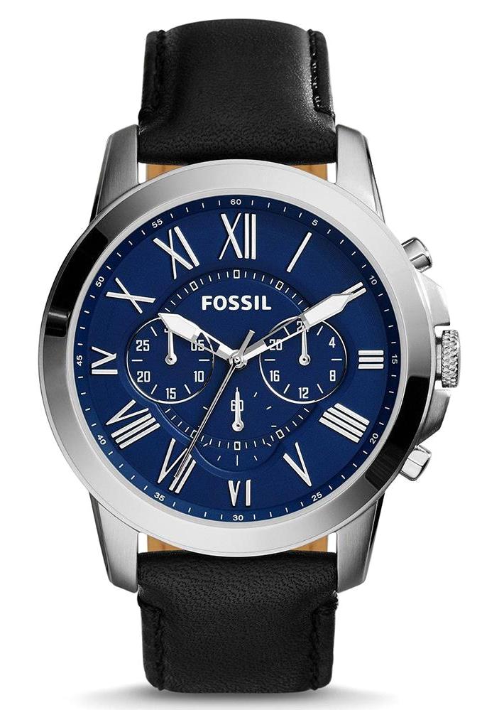 Fossil FS4990 Takvimli 44 mm Siyah Deri Kordon Analog Erkek Kol Saati