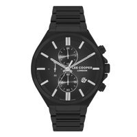 Lee Cooper LC07835.650 Takvimli 44 mm Siyah Çelik Kordon Analog Erkek Kol Saati