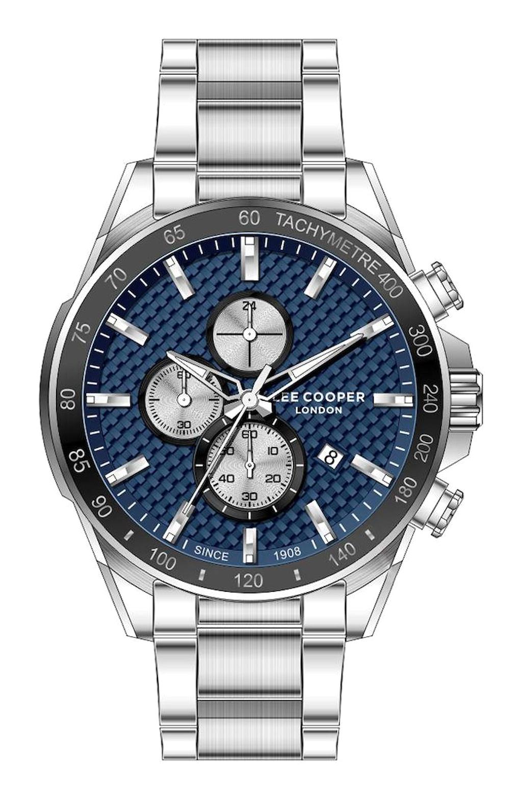 Lee Cooper LC07340.390 Takvimli Çelik Kordon Analog Kol Saati