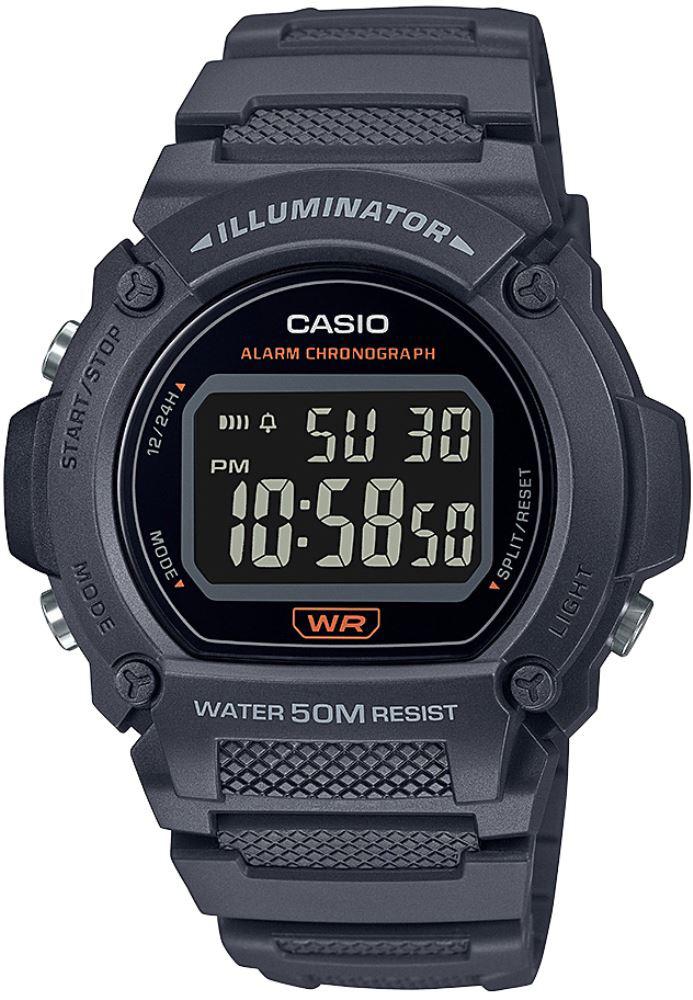 Casio W-219H-8BVDF Takvimli Lacivert Silikon Kordon Dijital Erkek Kol Saati
