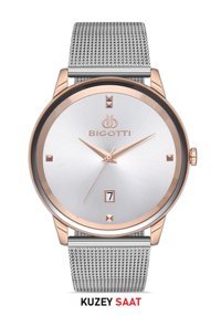 Bigotti BG.1.10230.3 Takvimli 44 mm Çelik Kordon Analog Erkek Kol Saati