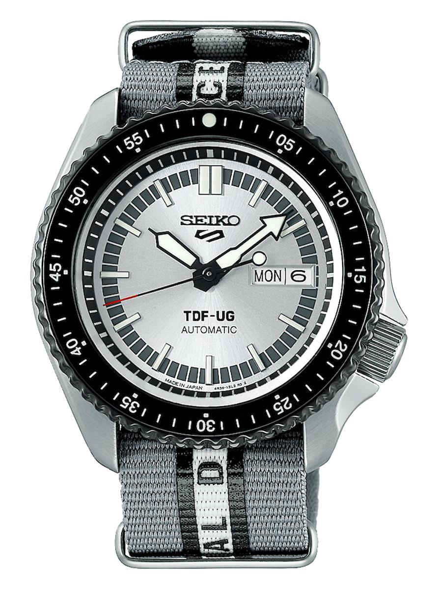 Seiko SRPJ79K1 Takvimli 43 mm Gri Kumaş Kordon Analog Kol Saati