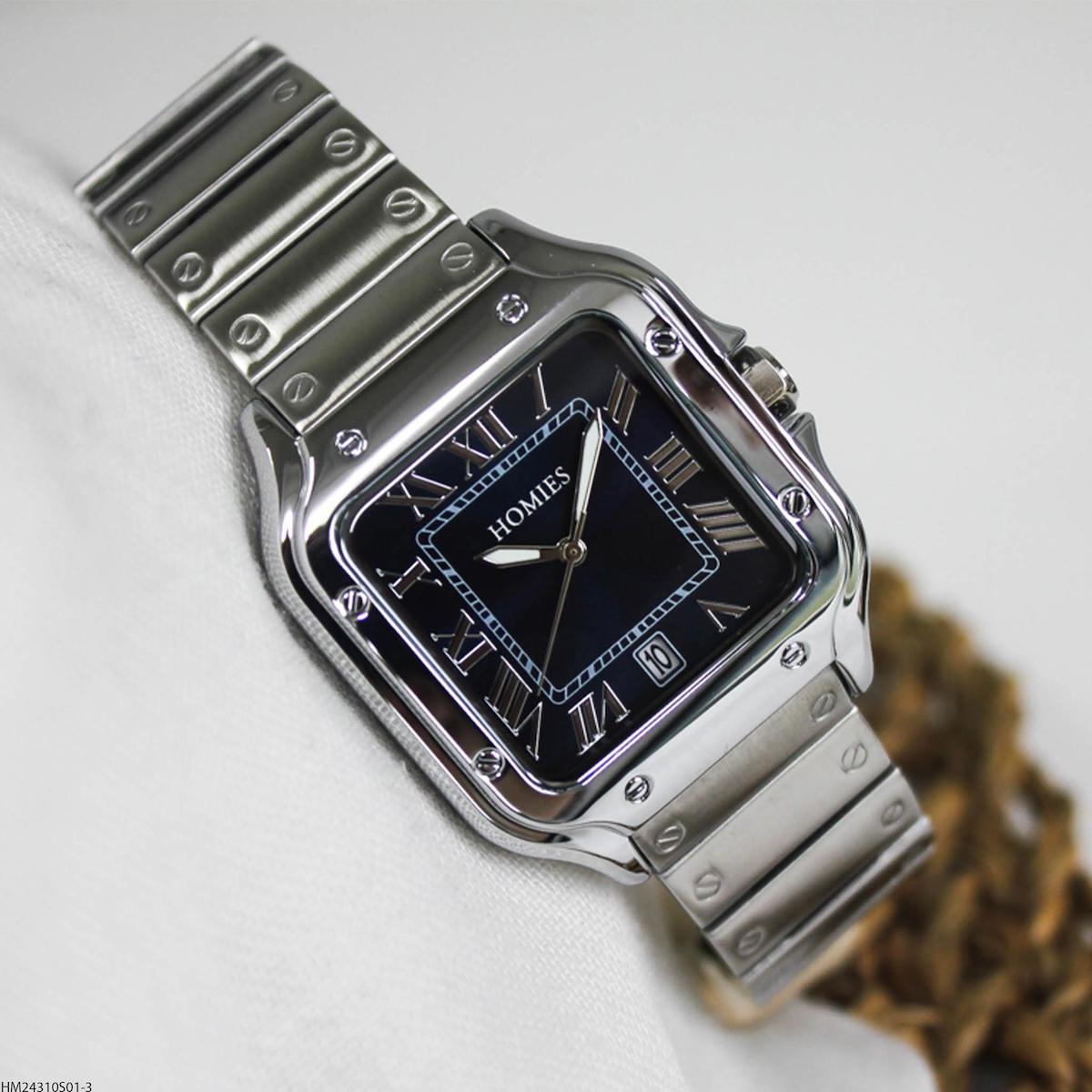 Homies HM24310S01-3 Takvimli 43 mm Çelik Kordon Analog Erkek Kol Saati