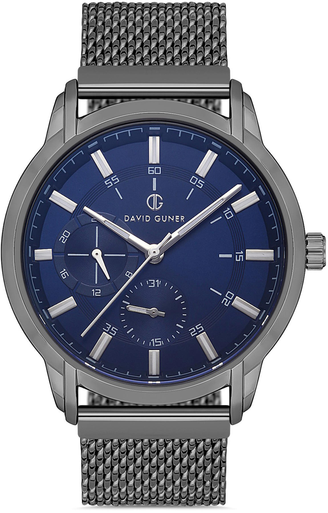 David Guner DG-8212GC-V3 Takvimli 42 mm Çelik Kordon Analog Kol Saati