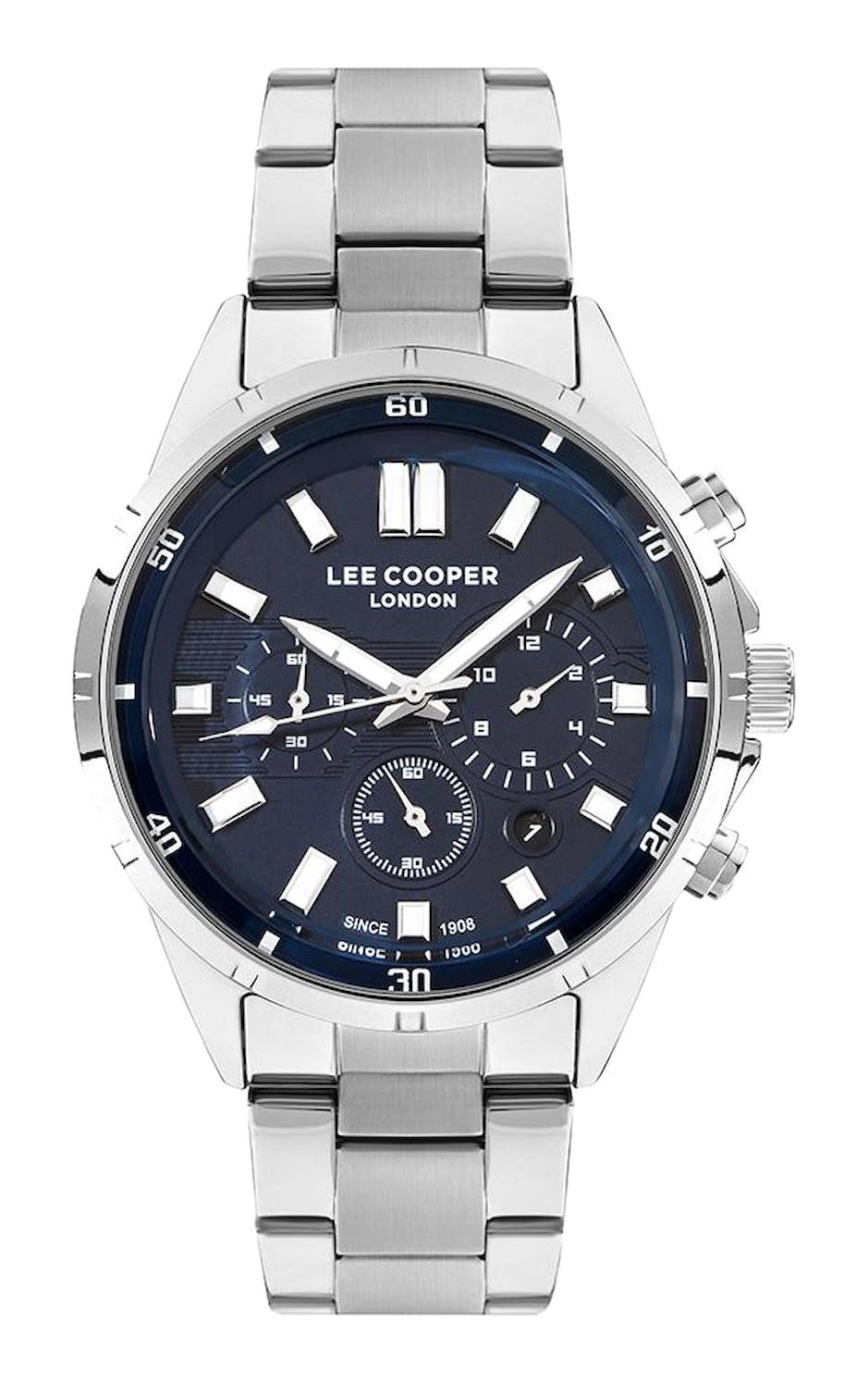 Lee Cooper LC07596.390NM Takvimli 43 mm Çelik Kordon Analog Erkek Kol Saati