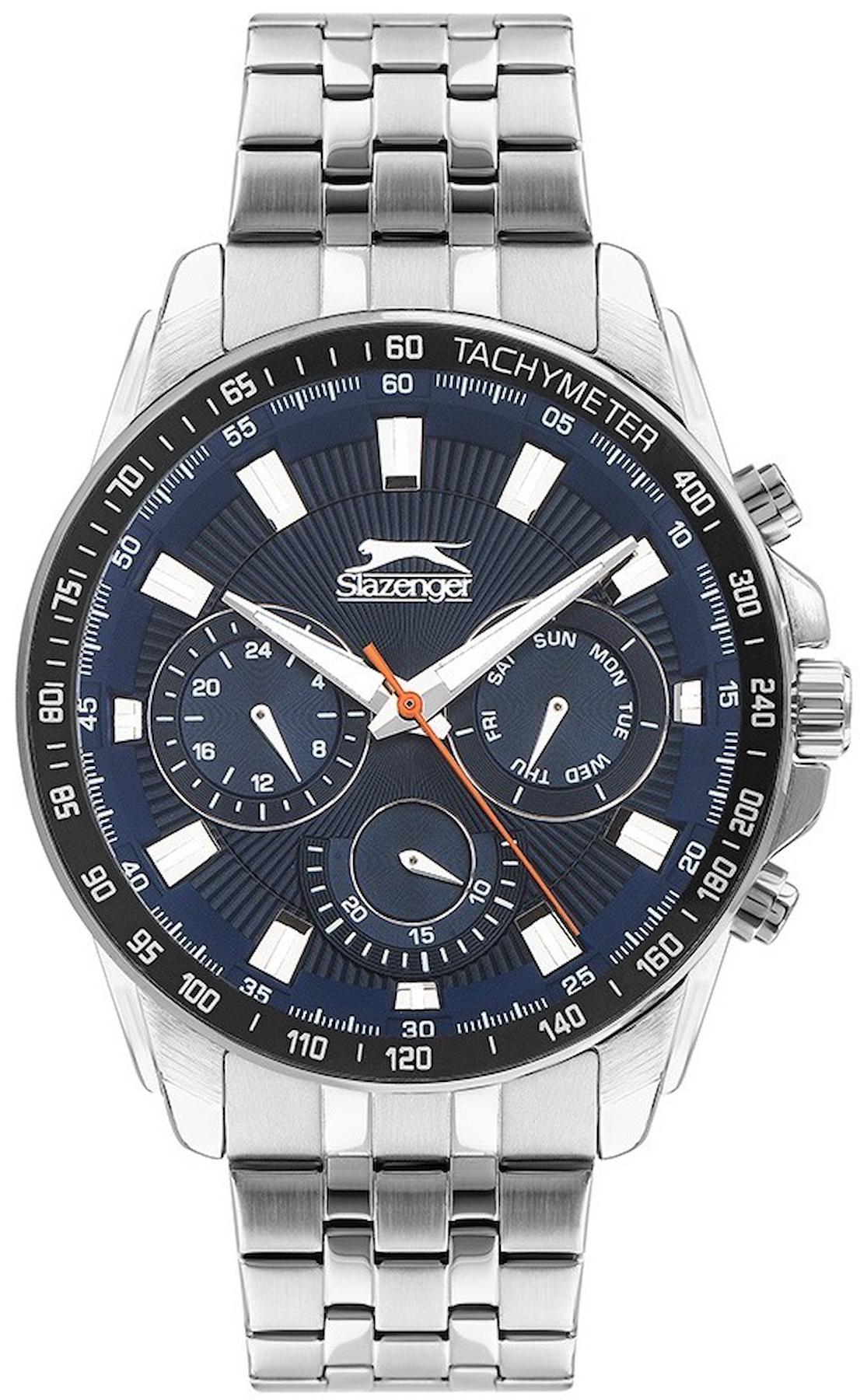 Slazenger SL.09.2165.2.01 Takvimli 45 mm Çelik Kordon Analog Erkek Kol Saati