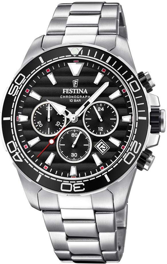 Festina F20361-4 Takvimli 44 mm Çelik Kordon Analog Kol Saati