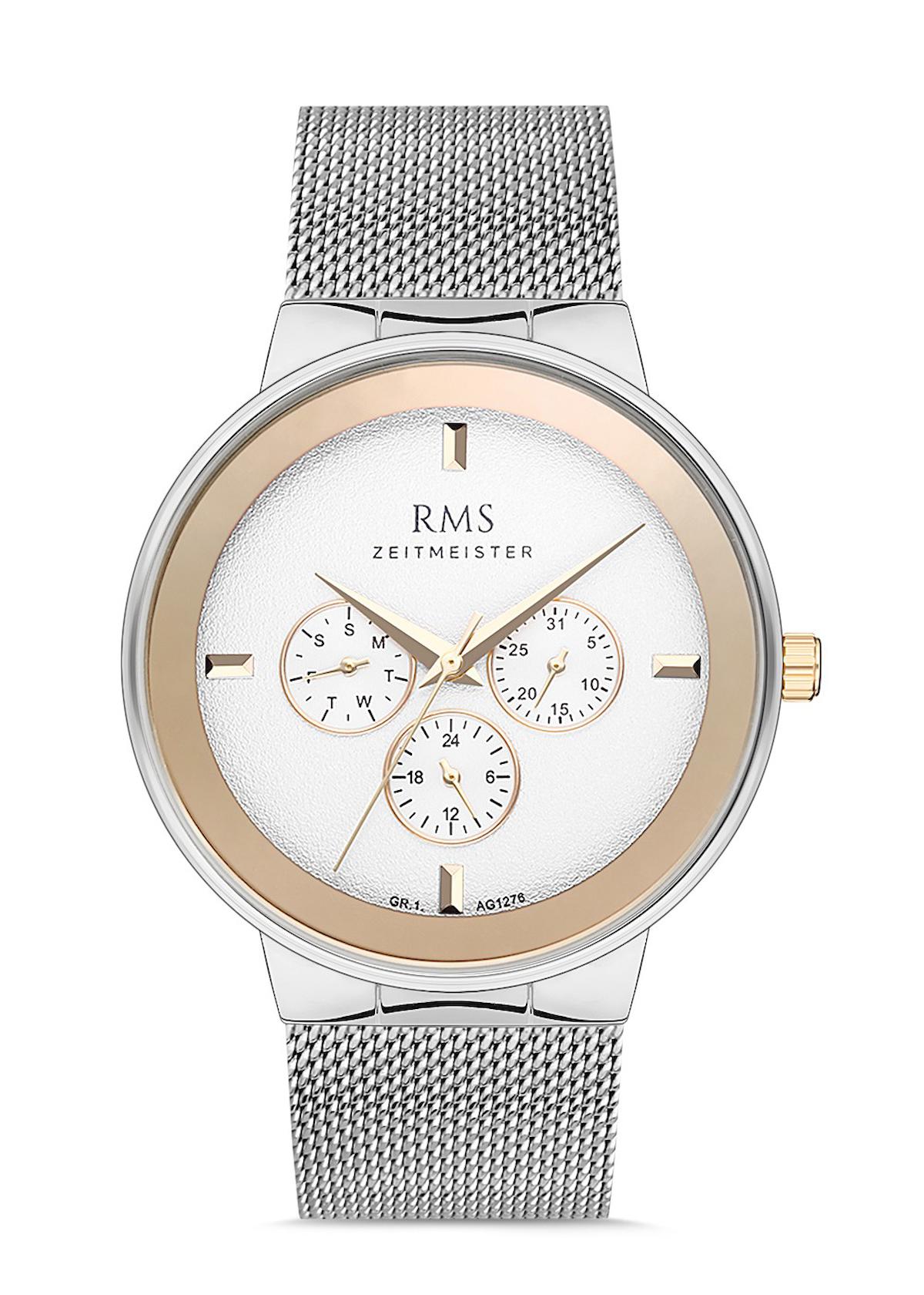 Romanson GR.1.AG1276.03 Takvimli 44 mm Metal Kordon Analog Erkek Kol Saati