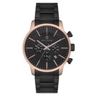 David Guner DG-8224GA-R2 Takvimli 42 mm Siyah Çelik Kordon Analog Kol Saati