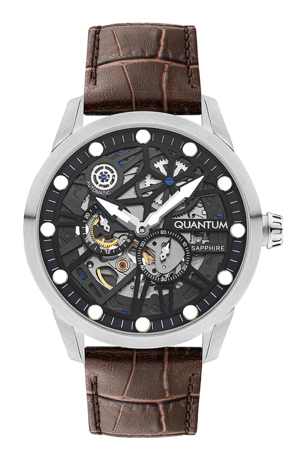 Quantum QMG1120CRC.395 45 mm Kahverengi Deri Kordon Analog Erkek Kol Saati