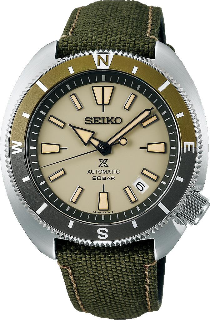 Seiko SRPG13K Takvimli 42 mm Yeşil Deri Kordon Analog Erkek Kol Saati