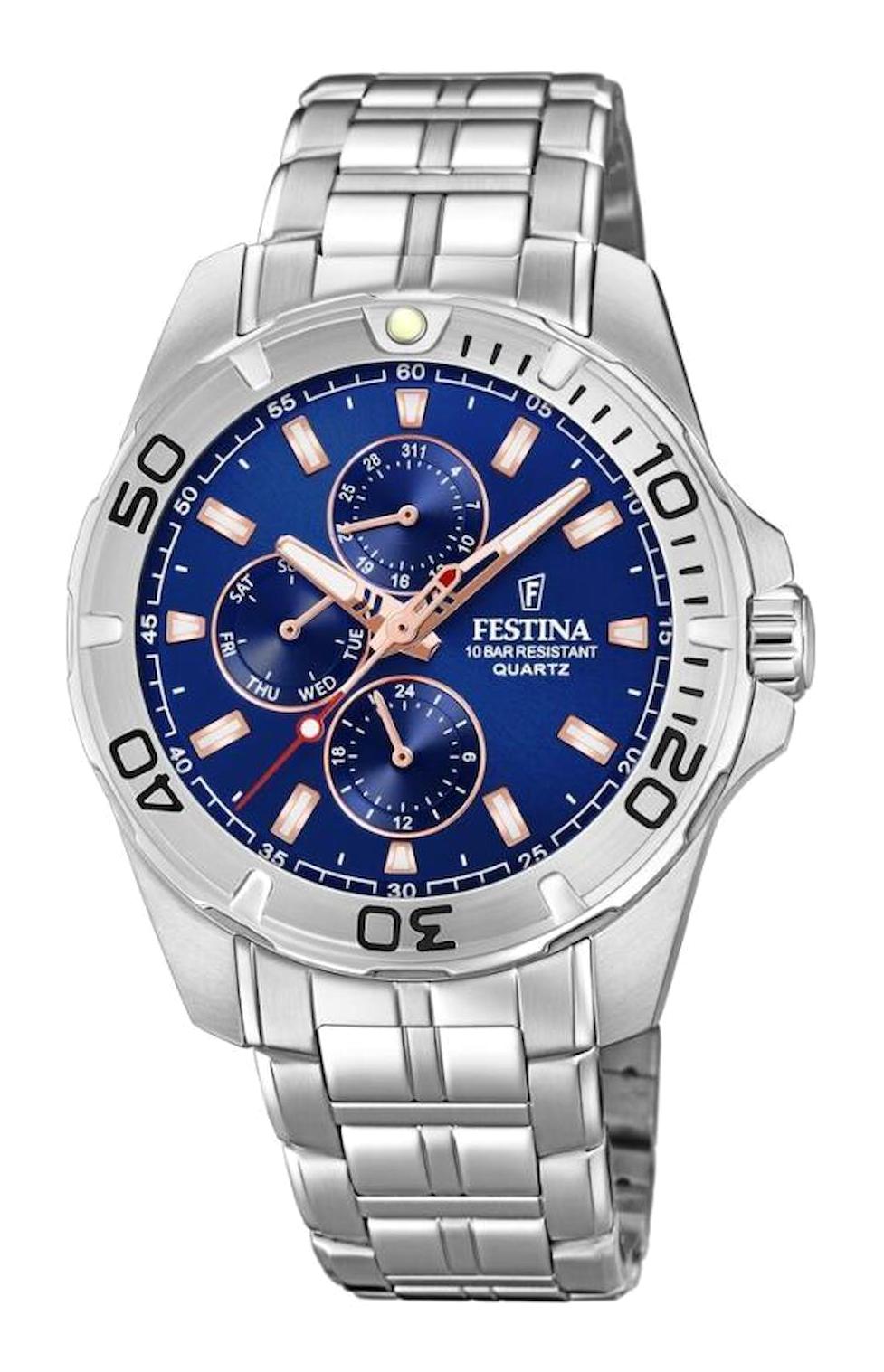 Festina F20445/5 Takvimli 43 mm Çelik Kordon Analog Erkek Kol Saati
