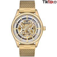 Hislon D101G-16SG Altın Çelik Kordon Analog Erkek Kol Saati
