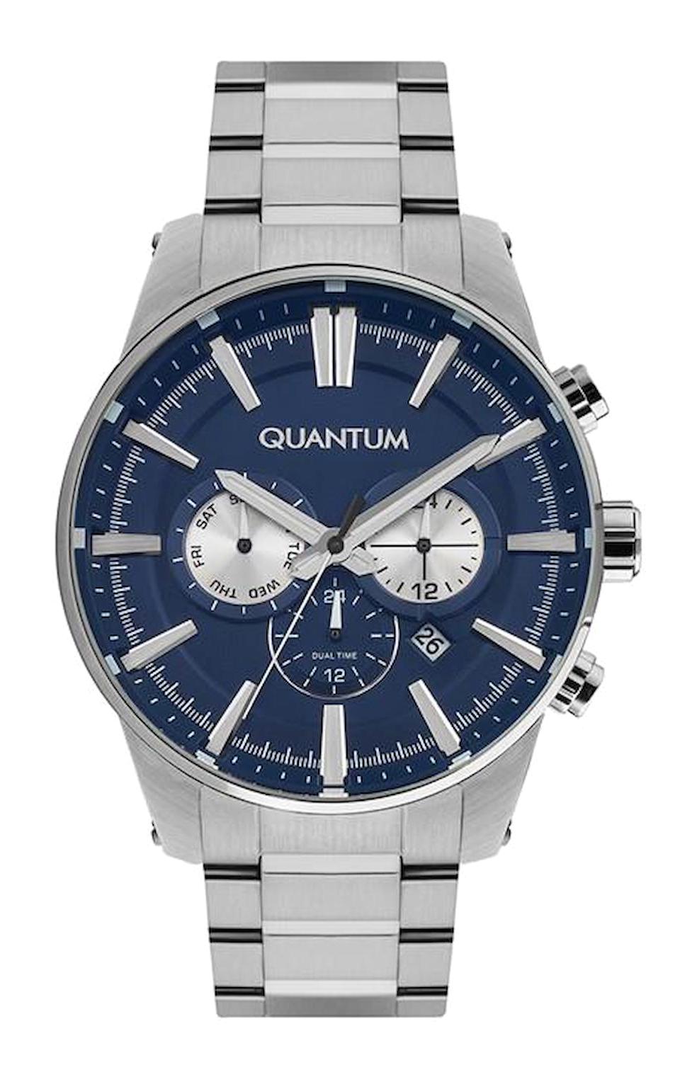 Quantum ADG950.370 Takvimli Gri Silikon Kordon Analog Erkek Kol Saati