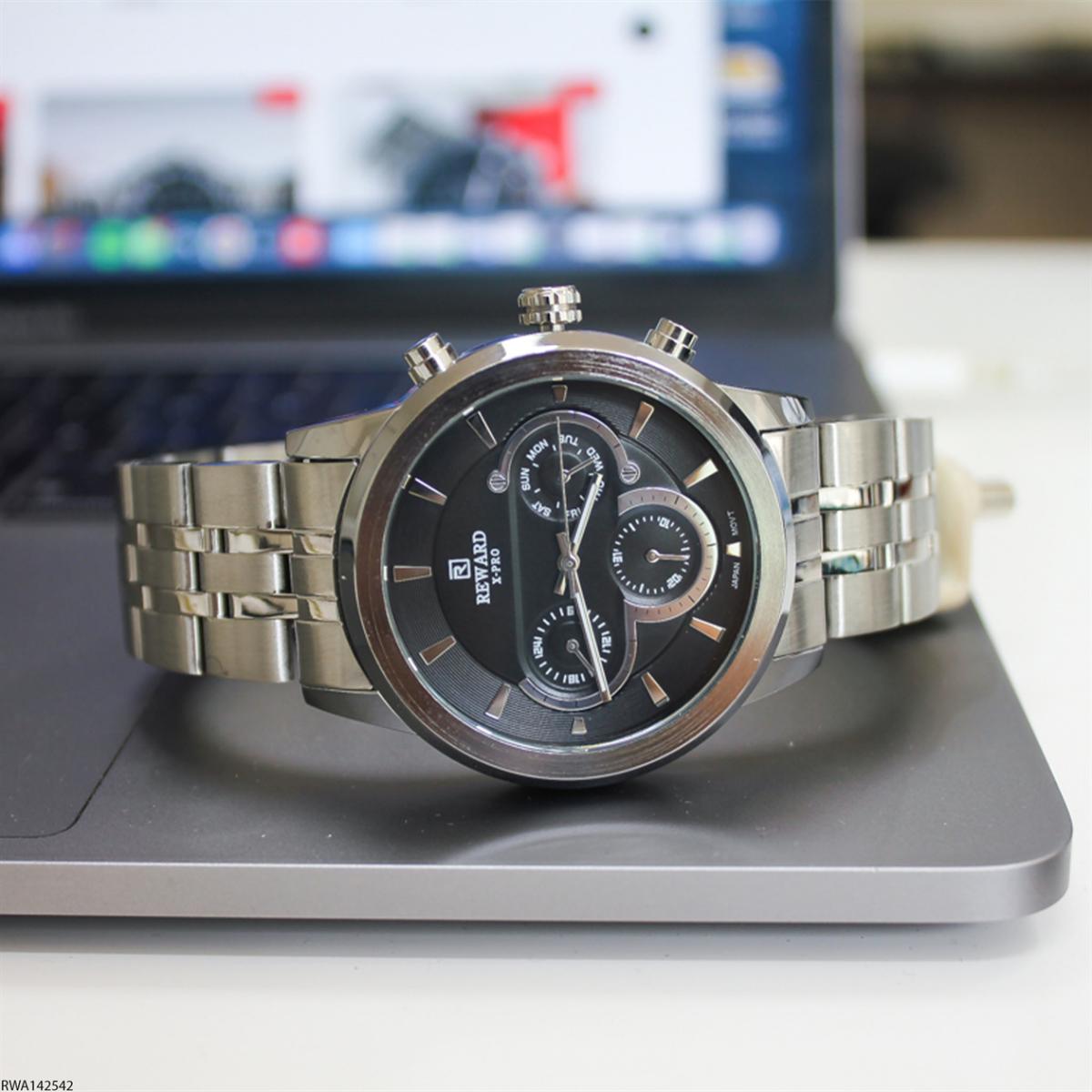Reward RWA142542 Takvimli 45 mm Çelik Kordon Analog Erkek Kol Saati