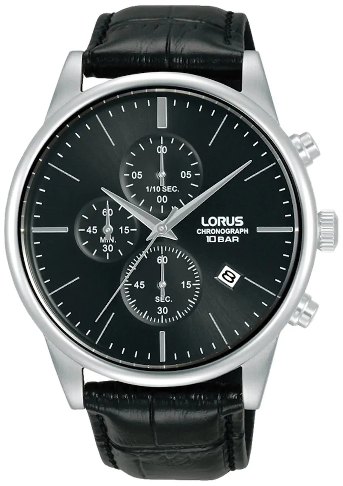 Lorus RM367JX9 Takvimli 44 mm Siyah Deri Kordon Analog Erkek Kol Saati