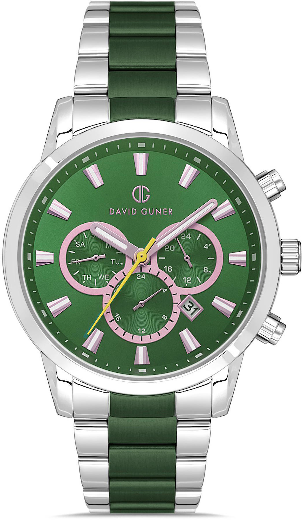 David Guner DG-8639GA-ZM10 Takvimli 42 mm Metal Kordon Analog Kol Saati