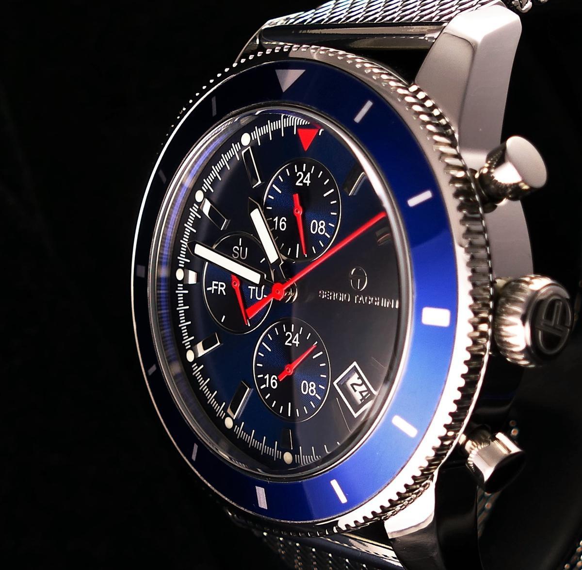 Sergio Tacchini ST.5.152.03 Takvimli 45 mm Çelik Kordon Analog Kol Saati
