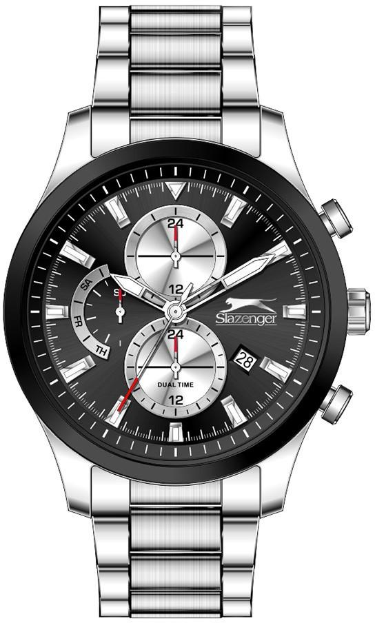 Slazenger SL.09.1937.2.02 Takvimli 44 mm Çelik Kordon Analog Erkek Kol Saati