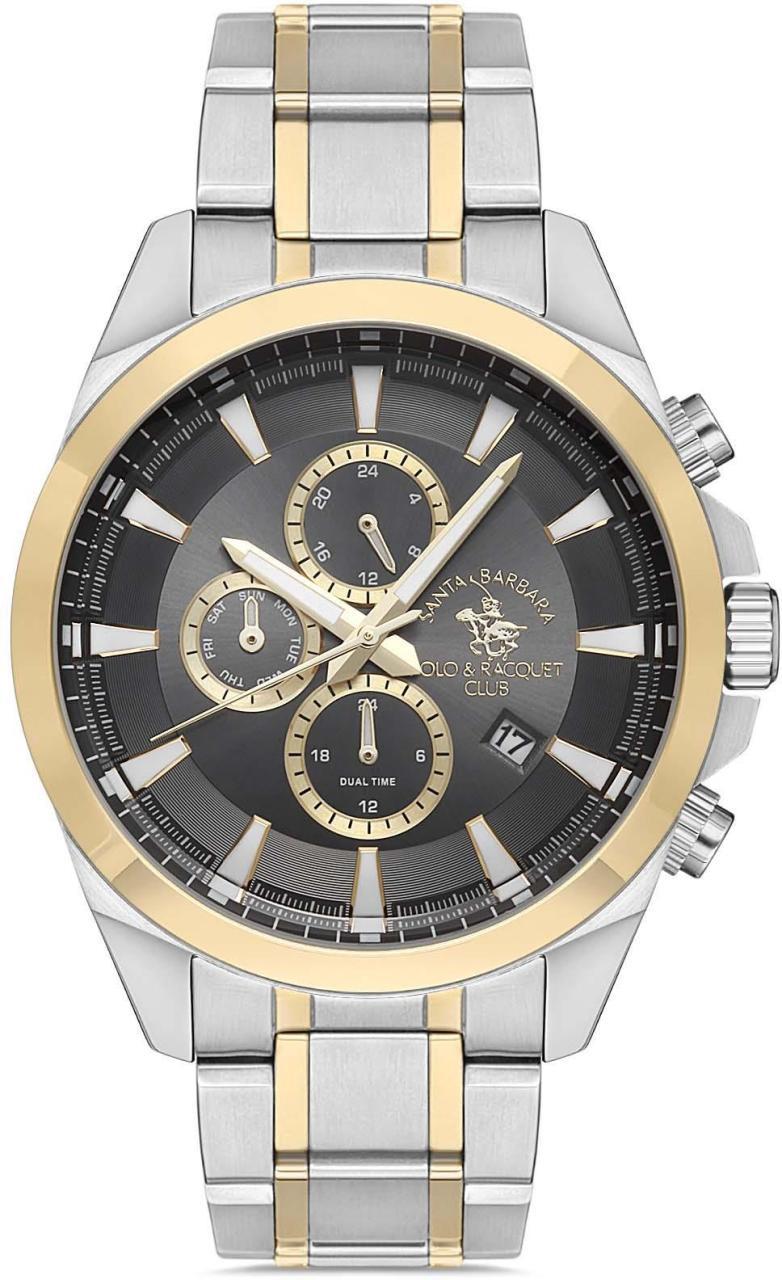 Santa Barbara Polo & Racquet Club SB.1.10220.3 Takvimli 43 mm Çelik Kordon Analog Kol Saati