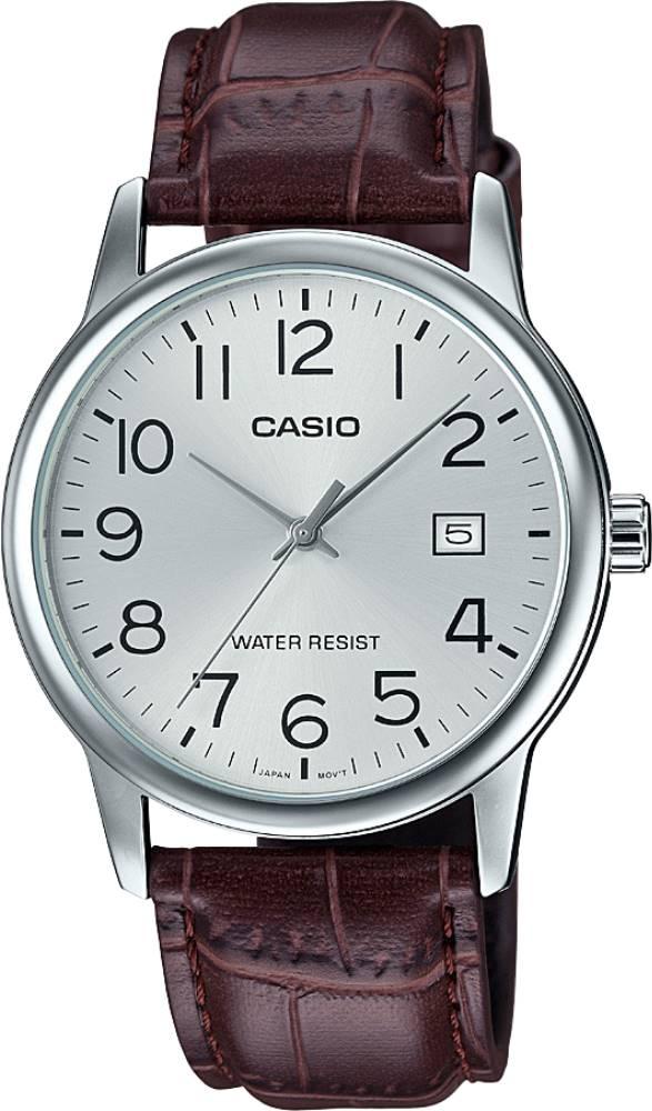 Casio MTP-V002L-7B2UDF Takvimli 37 mm Kahverengi Deri Kordon Analog Kol Saati