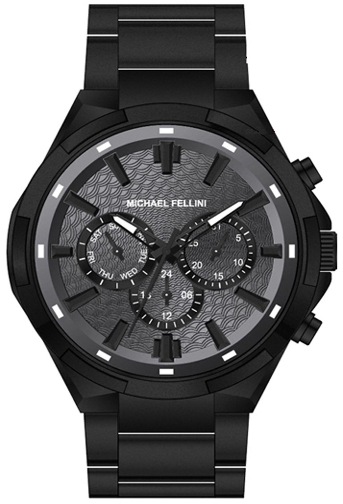 Michael Fellini 2313-5 Takvimli 44 mm Metal Kordon Analog Erkek Kol Saati