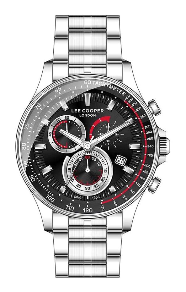 Lee Cooper LC07403.350 Takvimli 45 mm Çelik Kordon Analog Erkek Kol Saati