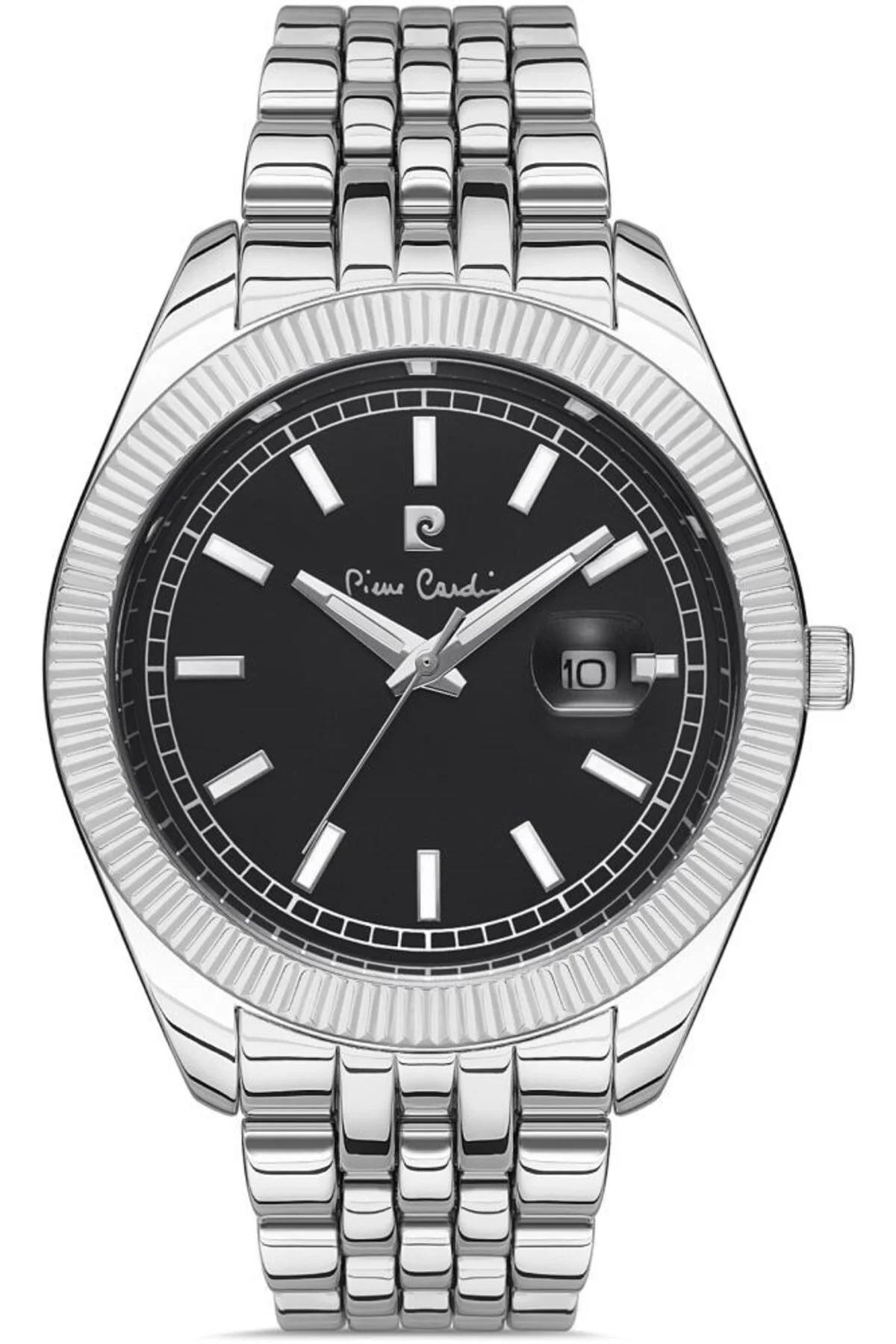 Pierre Cardin 800701F05 Takvimli Çelik Kordon Analog Erkek Kol Saati