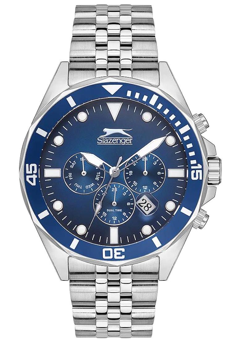 Slazenger SL.09.2130.2.01 Takvimli 45 mm Metal Kordon Analog Erkek Kol Saati