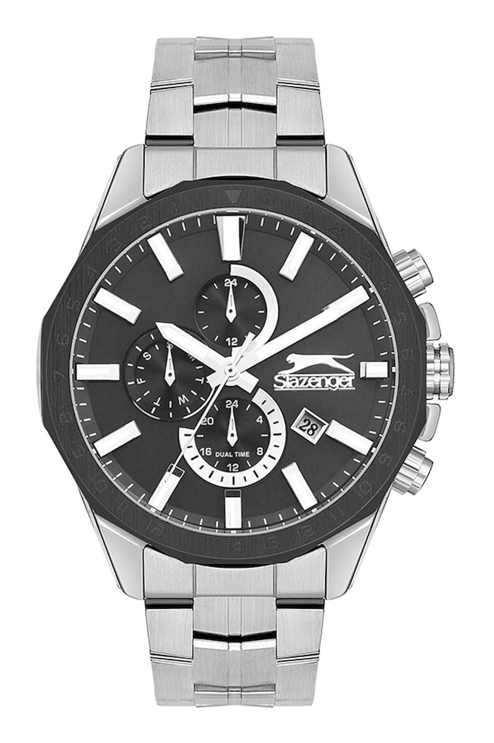 Slazenger SL.09.2259.2.01 Takvimli 43 mm Çelik Kordon Analog Kol Saati